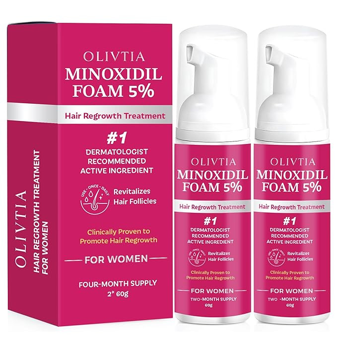 5% Minoxidil Foam for Women Hair Growth: Extra Strength Hair Regrowth Treatment – Revitalize Ha... | Amazon (US)