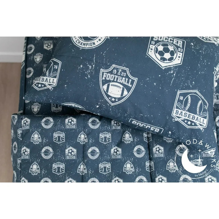 Zipper Play Ball Nod & Winks Bedding – Sports, Polyester Set, Toddler | Walmart (US)