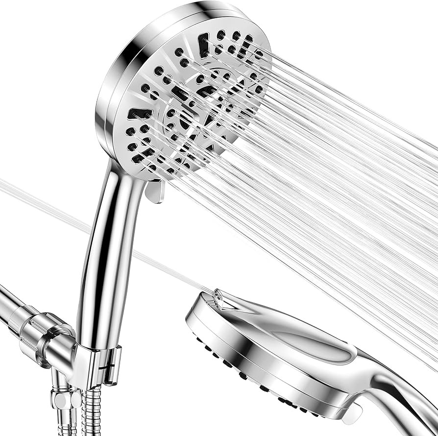 JiaSifu 10-Mode Handheld Shower Head Set, High Pressure Shower Head with 59” Stainless Steel Ho... | Amazon (US)