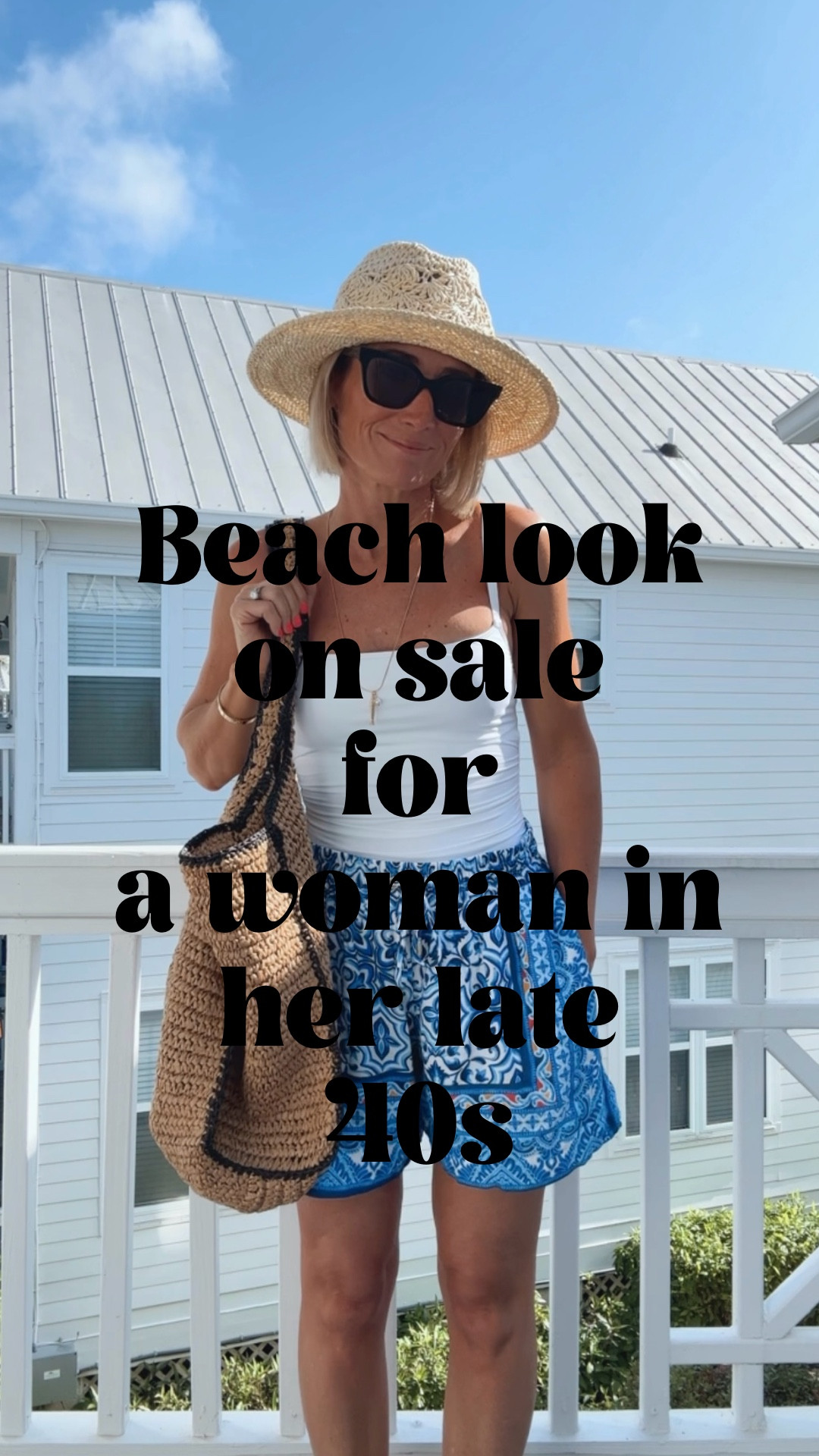 Take me back to the sunshine! When packing for Spring Break, I brought a lot of swimsuits and coverups. This combo was one of my faves, and I noticed the shorts are on sale! I’m in a size 2 in the swimsuit and an XS in the shorts.  The beach bag and beach hat were part of my everyday look and I loved them both!

#LTKSwim #LTKOver40 #LTKSaleAlert