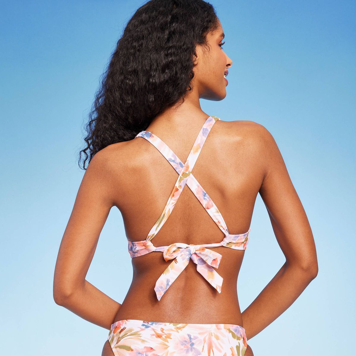 Women's Braided Strap Triangle Longline Bikini Top - Shade & Shore™ | Target