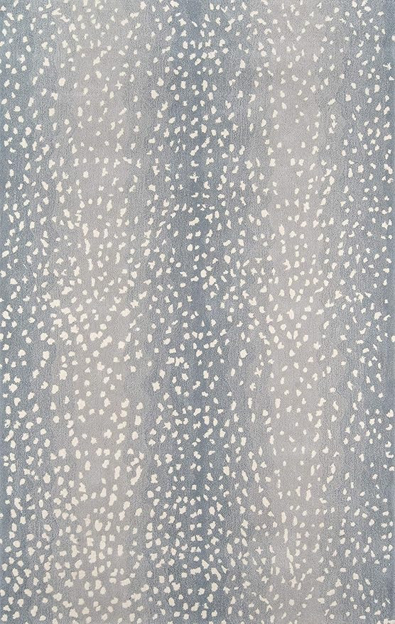 Erin Gates by Momeni Woodland Antelope Area Rug, 5' X 8', Blue | Amazon (US)