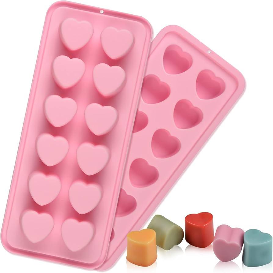 Fimary 2Pack Heart Ice Cube Tray, Heart Shaped Ice Cube Trays, Silicone Flexible Easy Release Ice... | Amazon (US)