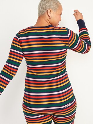 Matching Printed Thermal-Knit Long-Sleeve Pajama Top for Women | Old Navy (US)