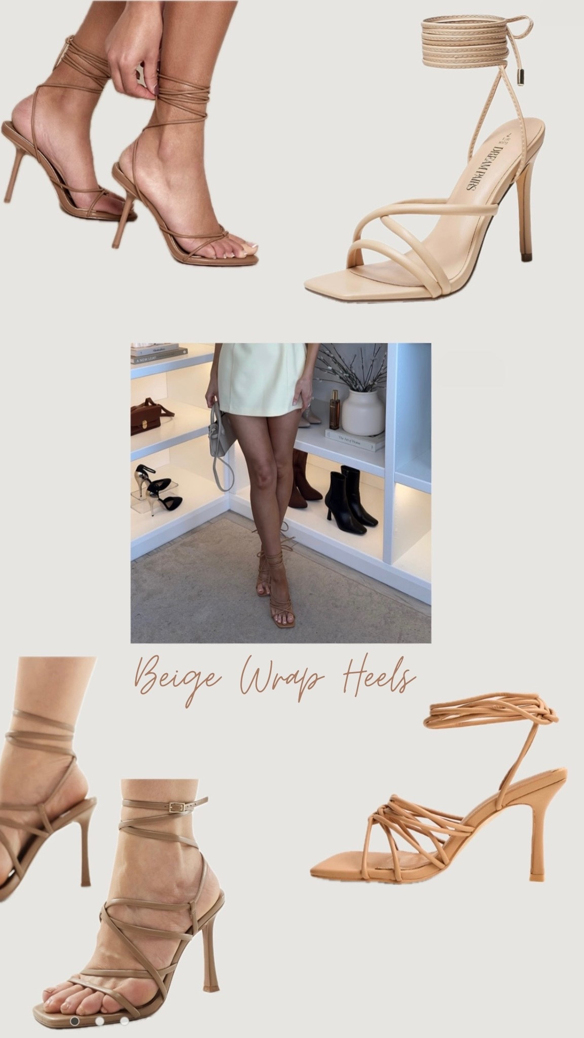 Beige wrap heels! Similar to the pair I wear that are old! 🤎💫 

#LTKspring #LTKFashionMonth #LTKuk