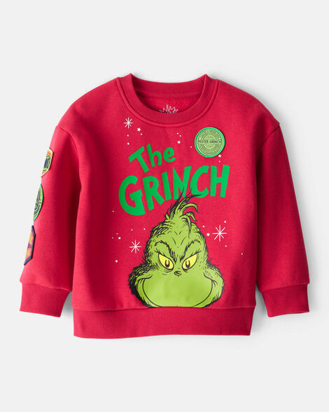 Toddler Christmas Dr. Seuss™ The Grinch Pullover Sweatshirt - Red | Carter's Inc