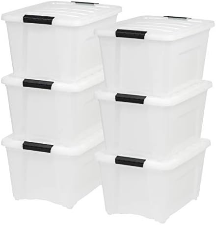 IRIS USA 32 Qt. Plastic Storage Bin Tote Organizing Container with Durable Lid and Secure Latchin... | Amazon (US)