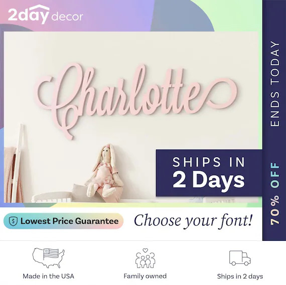 Custom Wooden Name Sign  12 to 55 Wide  Nursery | Etsy | Etsy (US)