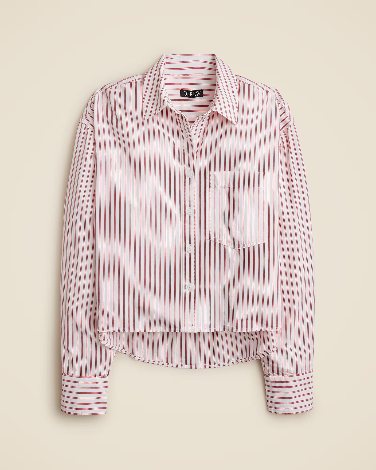 Étienne cropped button-up shirt in stripe | J. Crew US