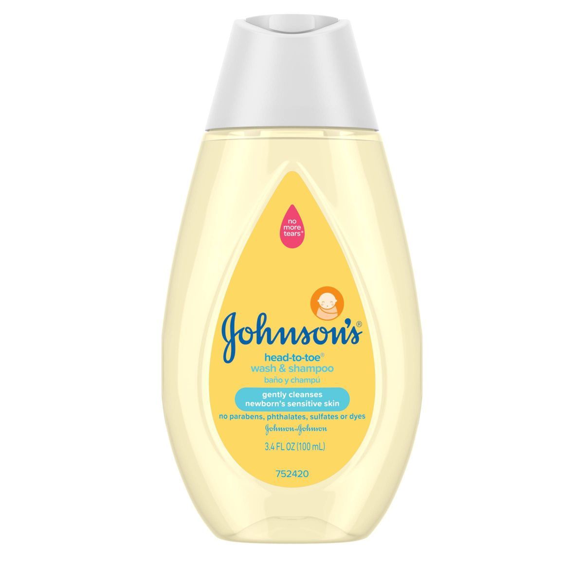 Johnson's Head-To-Toe Gentle Baby Body Wash & Shampoo, Travel Size - 3.4 fl oz | Target