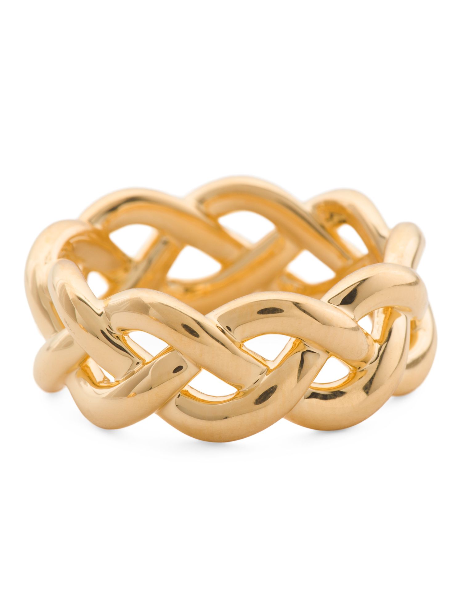 Made In Italy 14k Gold Braided Ring | TJ Maxx