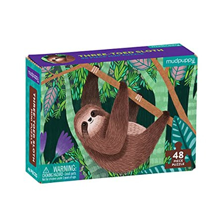 Mudpuppy Three-Toed Sloth Mini Puzzle 48 Pieces 8??? x 5.75??? Perfect Family Puzzle Ages 4+ Jigsaw  | Walmart (US)