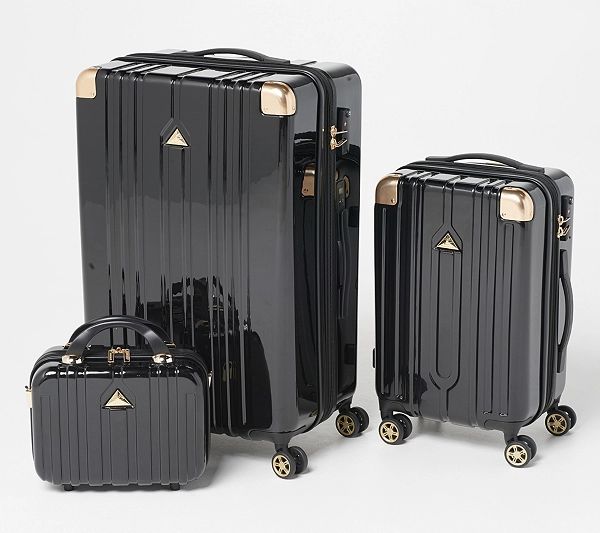 Triforce Printed or Solid 3-Piece Luggage Set | QVC