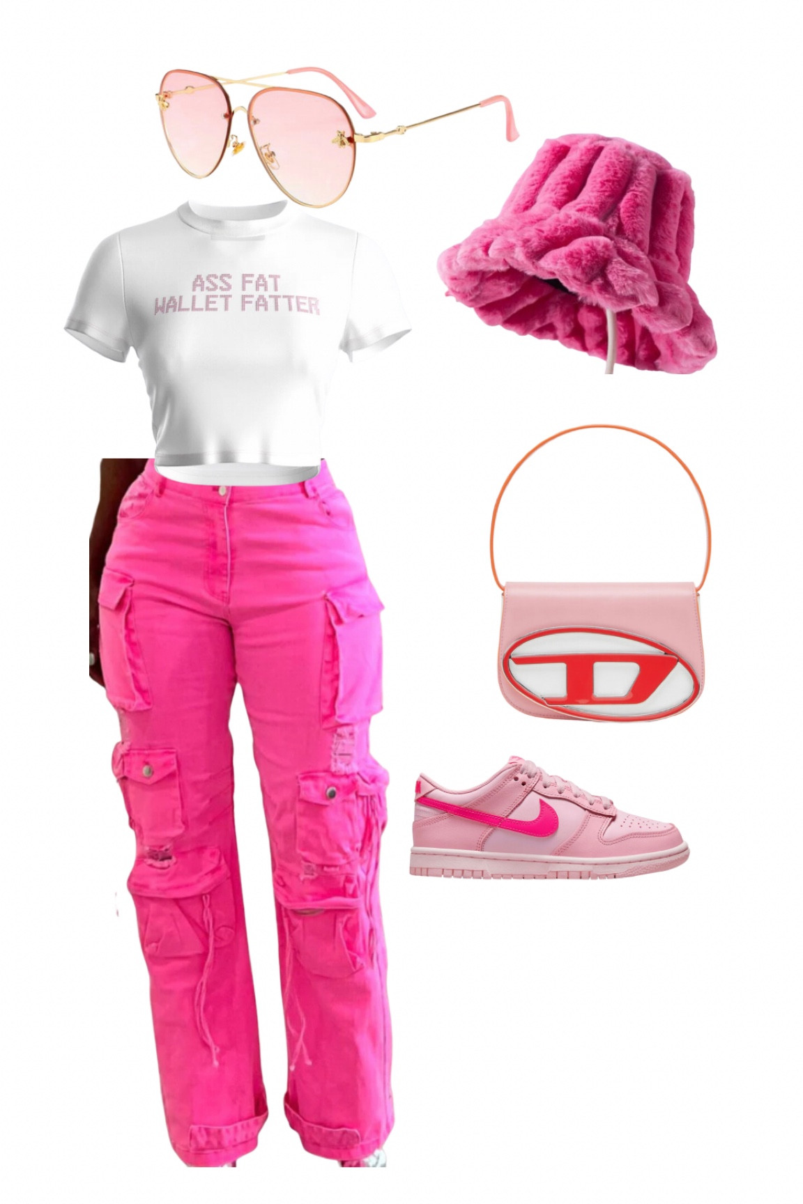 Here is a “pinked out” casual outfit. I found a lot of similar items you can purchase since the top and cargos are from a different website not on LTK 

#LTKstyletip