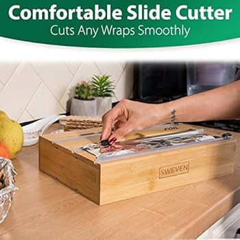 Plastic Wrap Organizer for drawer | Saran Wrap, Aluminum Foil, Wax Paper and Plastic Wrap Dispens... | Amazon (US)