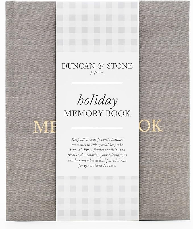 Holiday Memory Book - Linen Photo Scrapbook Album for Thanksgiving & Christmas Memories - Photo J... | Amazon (US)