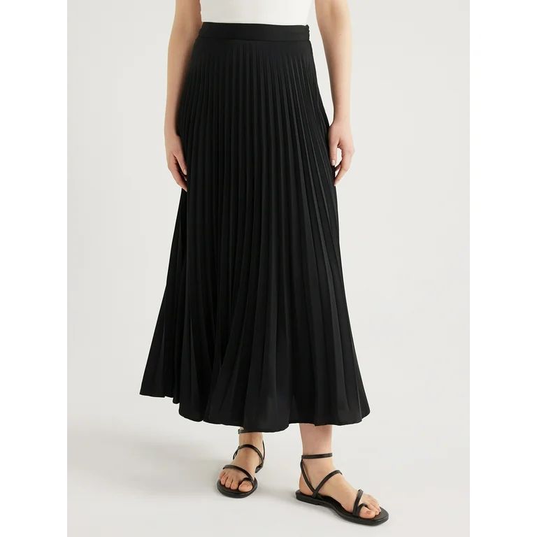 Scoop Women’s Pleated Maxi Skirt, Sizes XS-XXL - Walmart.com | Walmart (US)