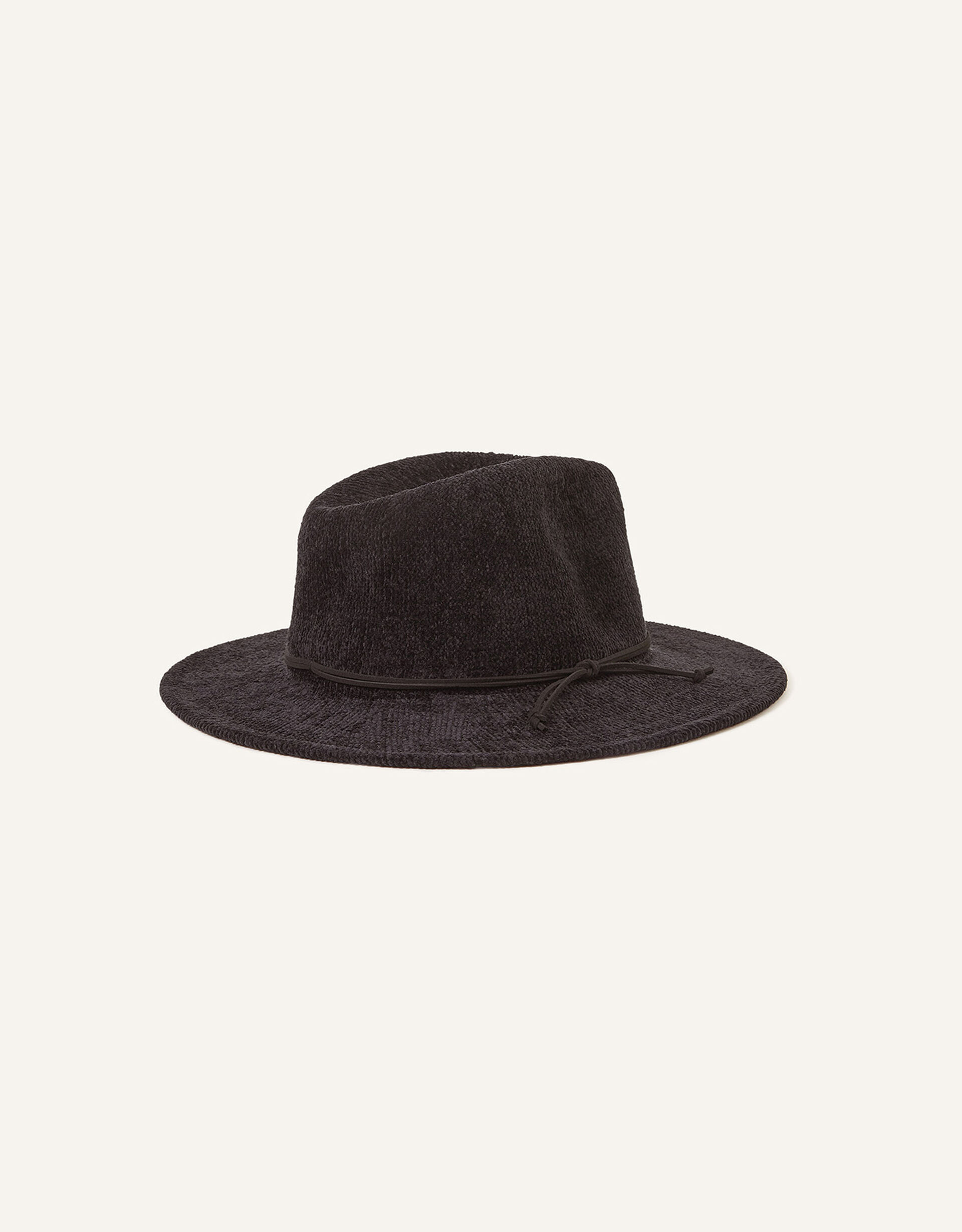 Chenille Packable Fedora Black | Accessorize (Global)