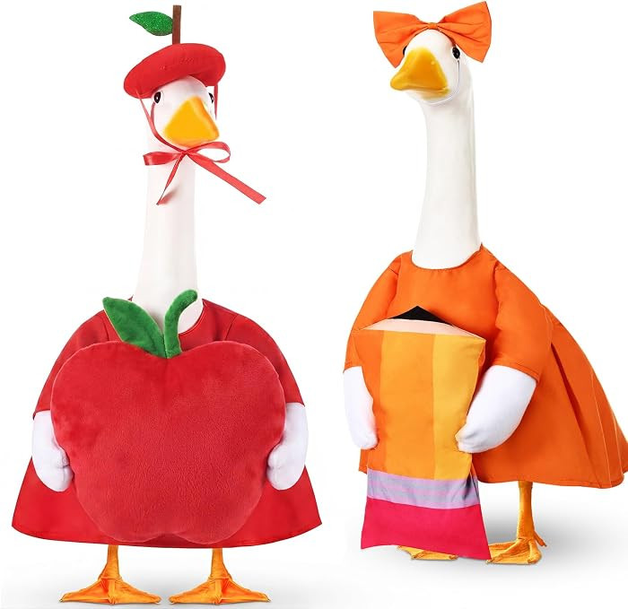 2 Set 23'' Back to School Pencil and Apple Porch Goose Outfit | Amazon (US)