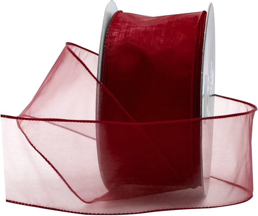 Royal Imports Organza Wired Sheer Ribbon for Floral & Craft Decoration, 50 Yard Roll (150 FT Spoo... | Amazon (US)