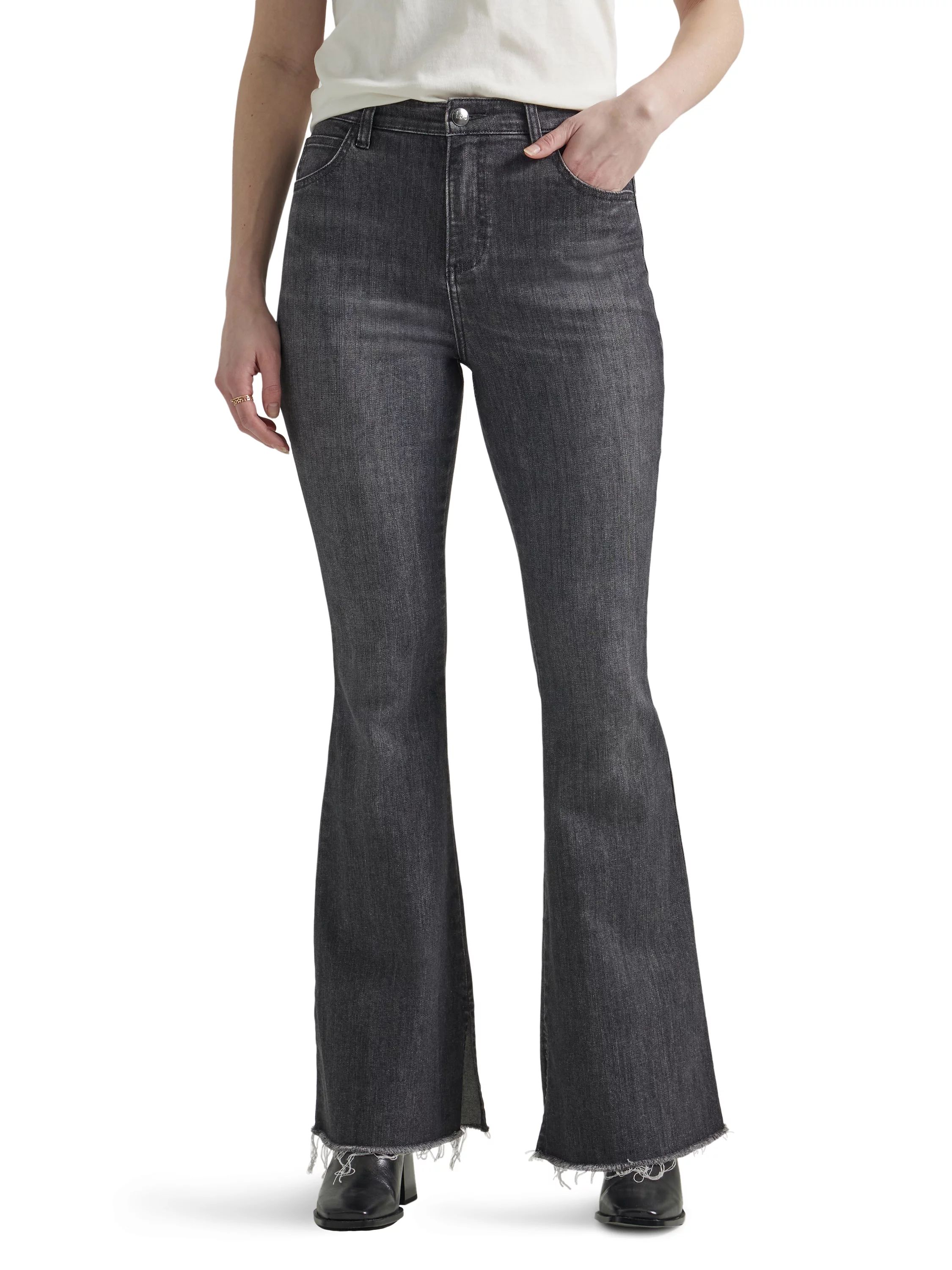 Lee® Women's Heritage High Rise Flare Jean with Raw Hem - Walmart.com | Walmart (US)