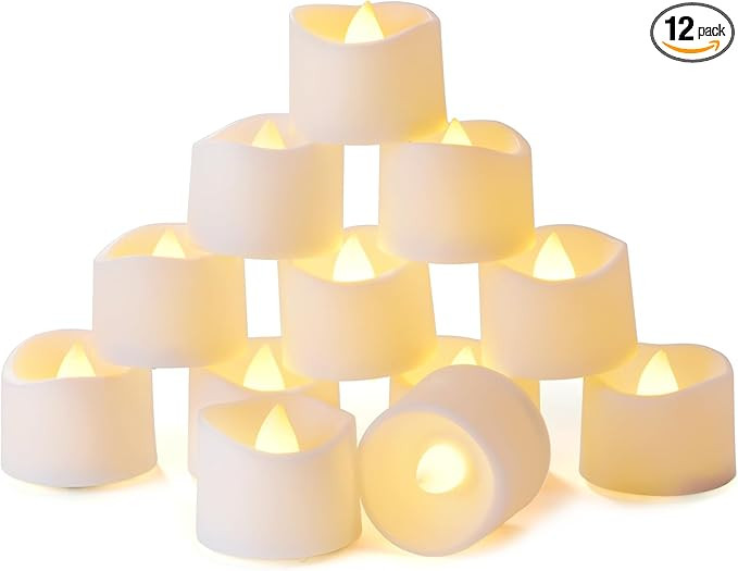 Homemory Timer Tea Lights Candles Battery Operated, 6H Timer Built-in, Auto On Daily, Flameless L... | Amazon (US)