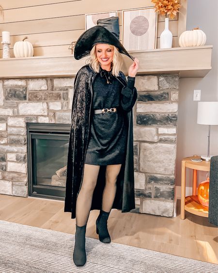I dressed up as a witch for my neighborhood Halloween party. It was outdoors so my fleece lined tights were perfect to wear! 

#LTKfindsunder100 #LTKstyletip #LTKHalloween