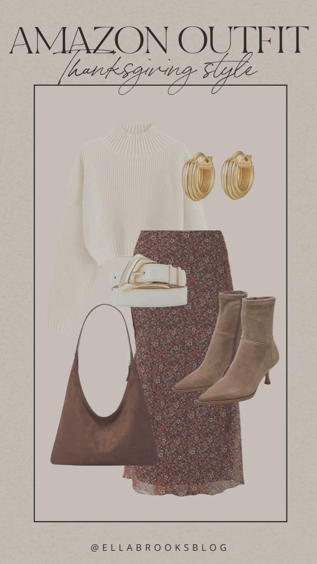 Amazon Thanksgiving outfit!

Fall style, Amazon fashion, suede bag, western booties, floral midi skirt, cropped sweater

#LTKStyleTip #LTKSeasonal #LTKHoliday