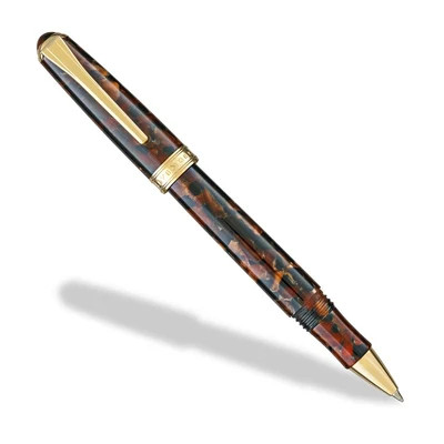 True Writer Classic Golden Dark Tortoise Pen | Levenger