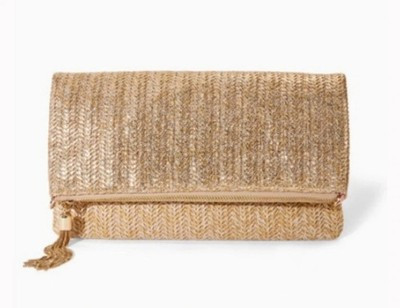 Stella & Dot Waverly Metallic Raffia Clutch Brand New In Original Package | eBay US