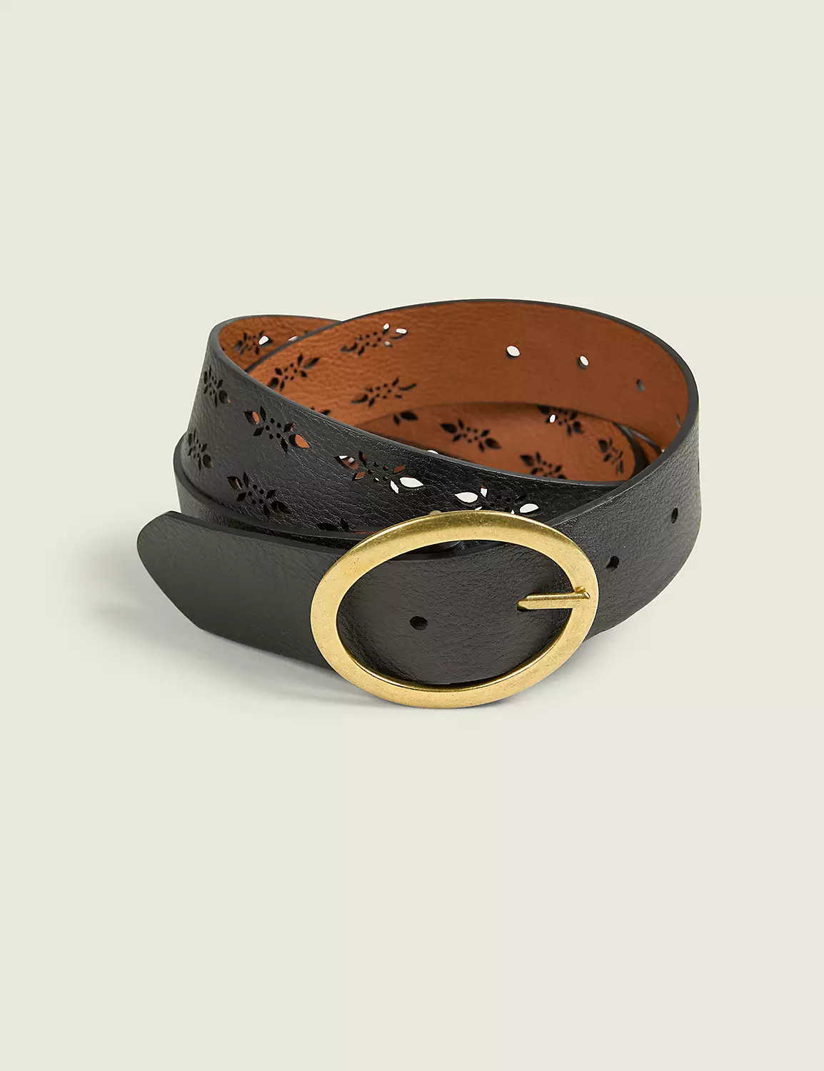 Reversible Multi-Wear Perforated Oval-Buckle Belt | Lane Bryant (US)