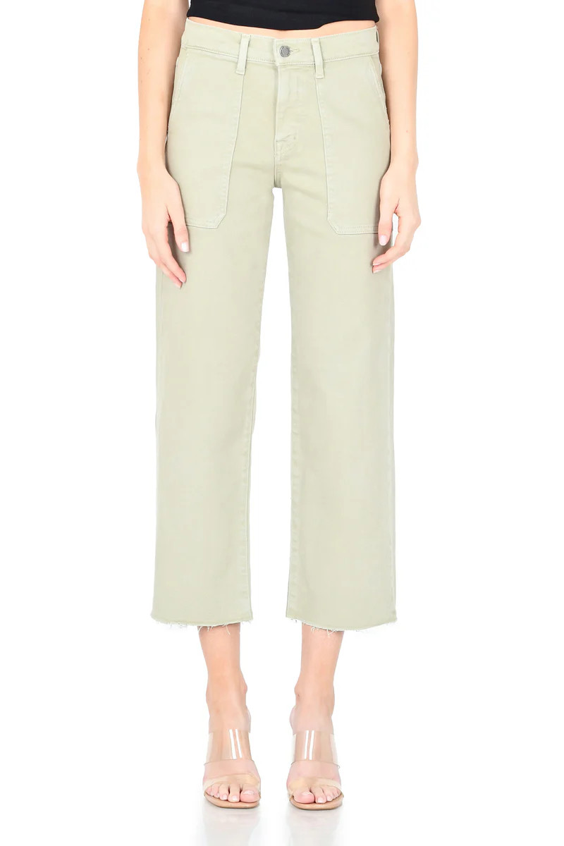 FARRAH CROP OLIVE | Fidelity Denim