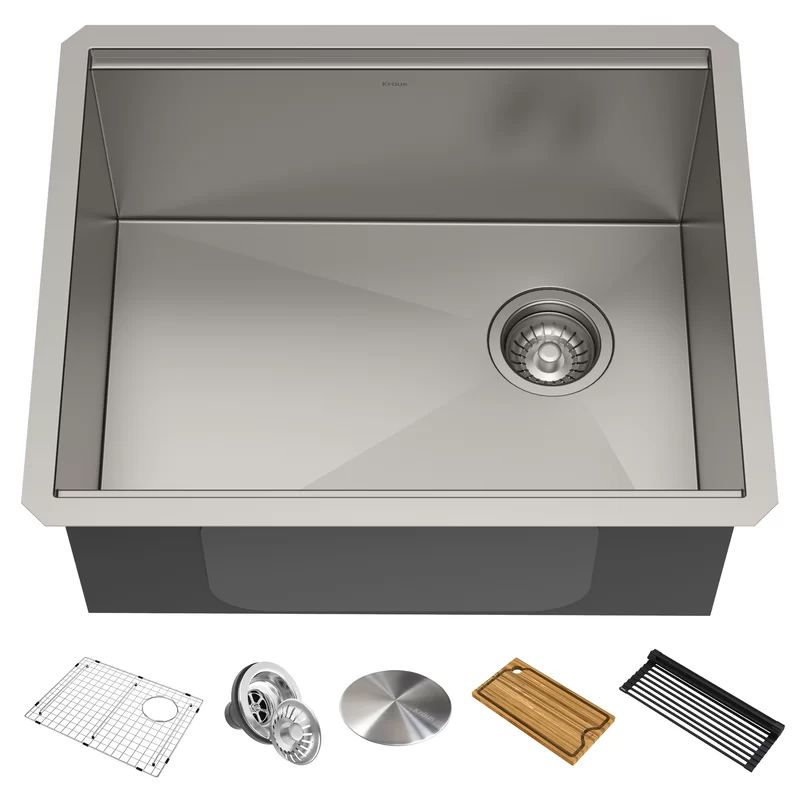 KWU111-23 Kore 23" L x 19" W Undermount Kitchen Sink with Drain Assembly Strainer | Wayfair North America