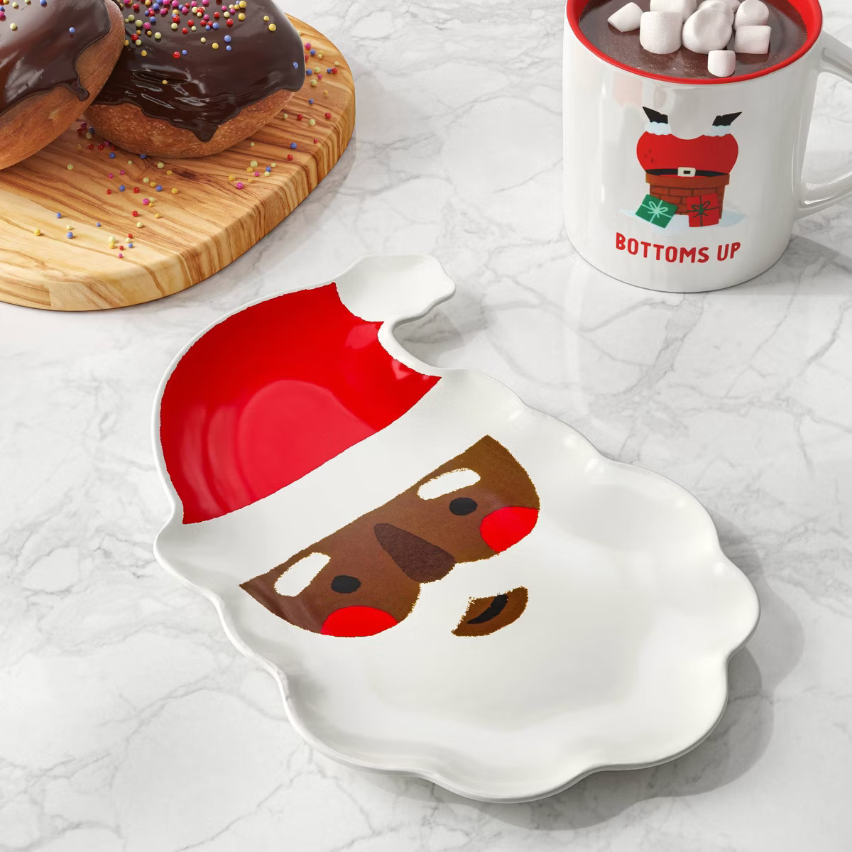 7.38" Christmas Melamine Santa Dinner Plate Red - Wondershop™ | Target