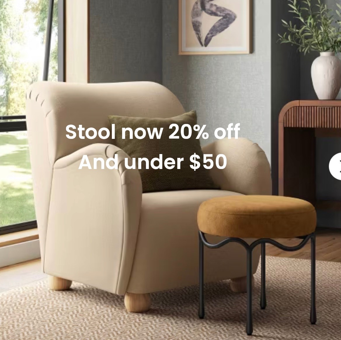 On Sale! Under $50 for this chic stool ottoman 
@Target

#LTKHome #LTKSaleAlert #LTKmomlife