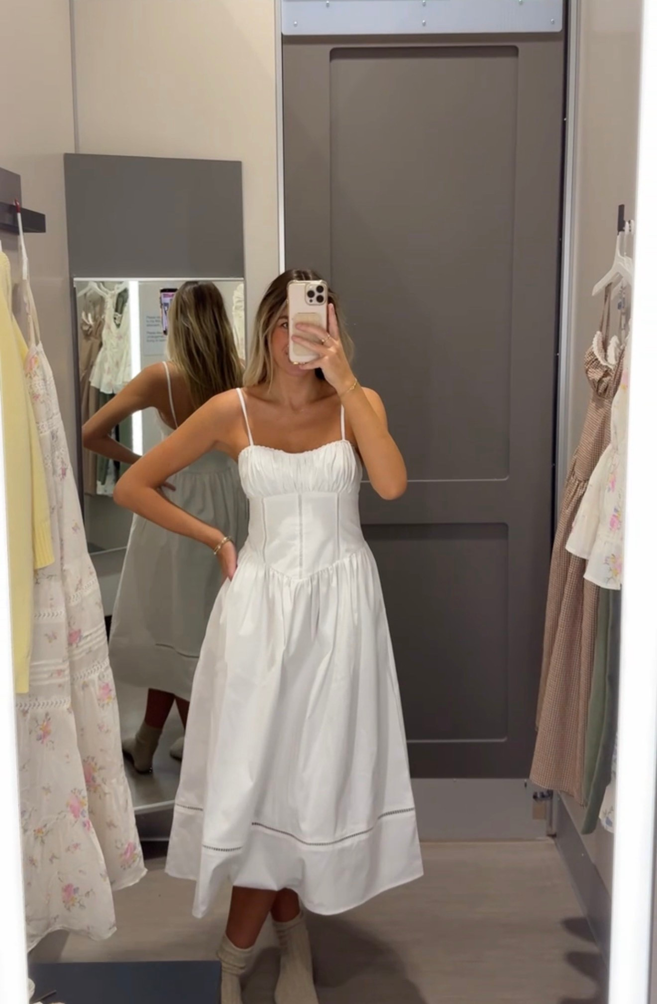 Another spring dress only $35!! 

Midi dress, white dress, white midi dress, vacation dress, cruise dress, beach dress, bridal shower, bride, bachelorette 

#LTKootd #LTKWedding #LTKSeasonal
