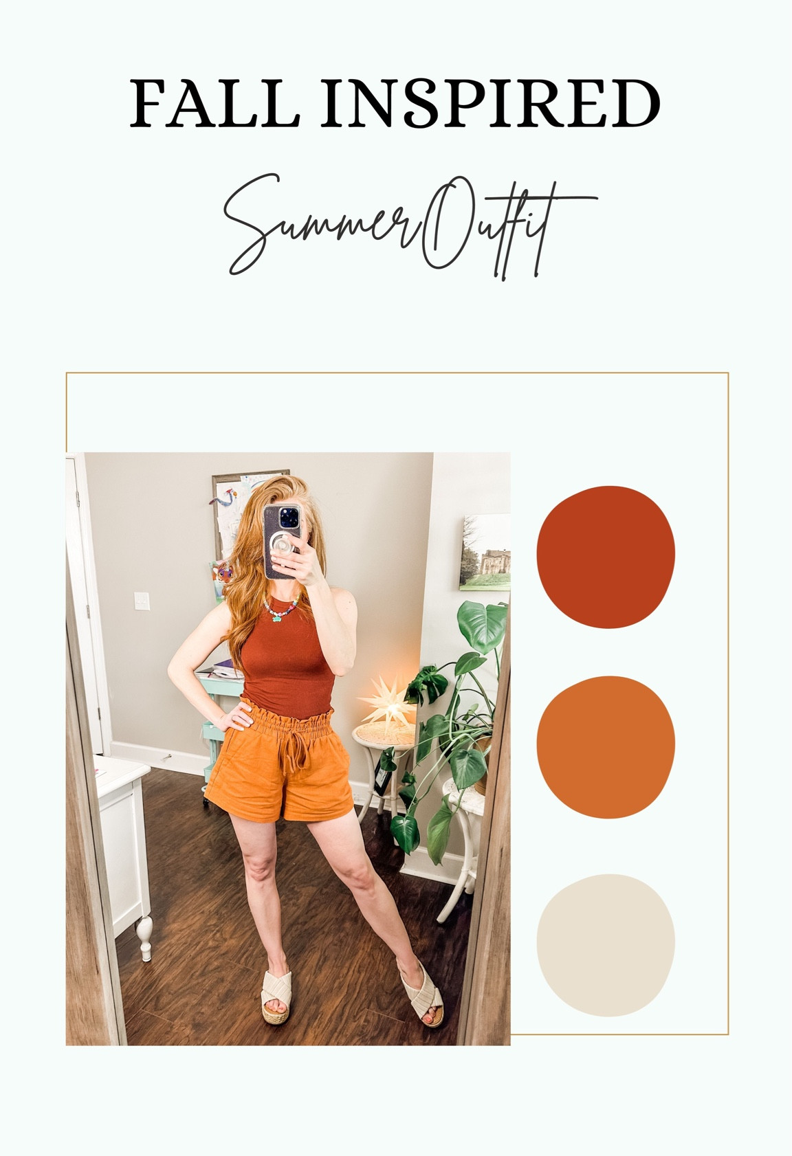 Fall Inspired Summer Outfit
Perfect for these hot days in Florida.

Capsule Wardrobe Summer Staples
High neck tank| shorts | wedge sandals | Pixi Blush Stick

#LTKbeauty #LTKstyletip #LTKunder50