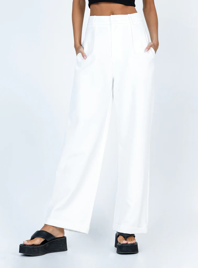 Tahnie Pants White | Princess Polly US