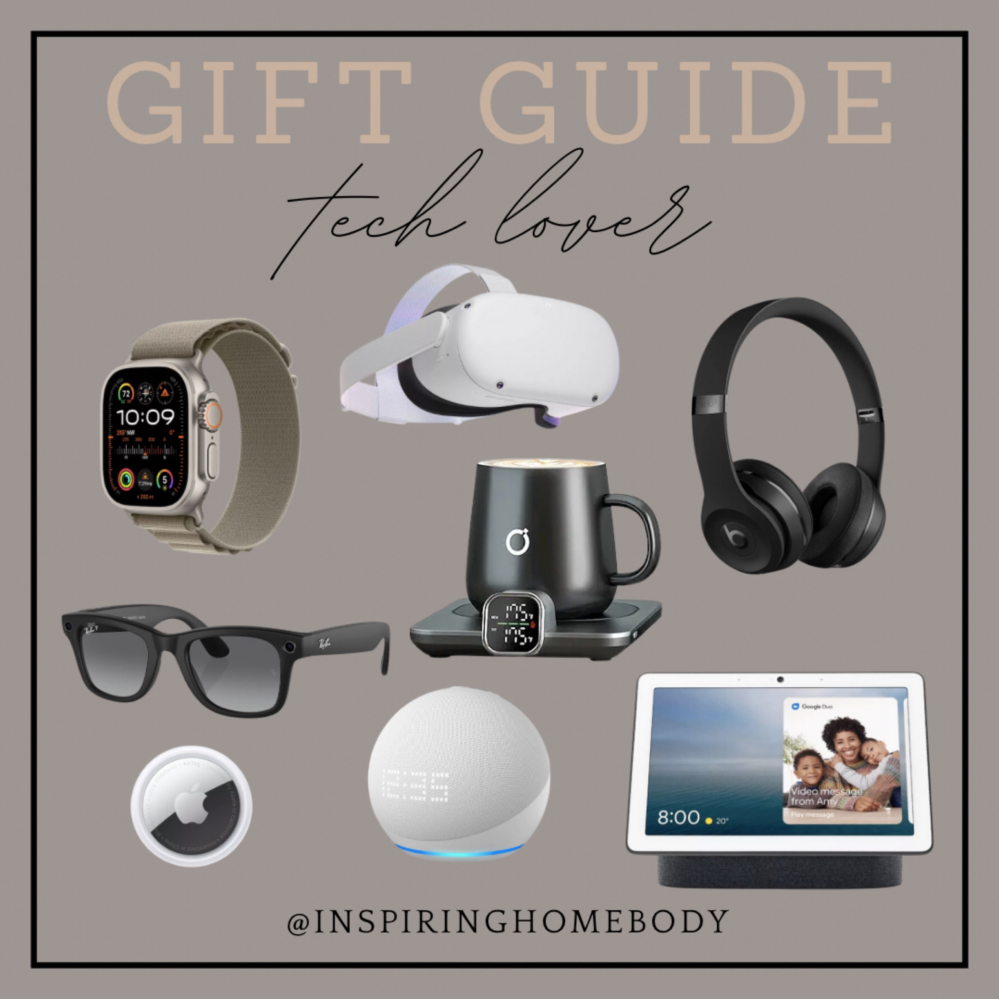 🎁 GIFT GUIDE - For the Tech Lover ⁣
⁣
#tech #techlover #techgadgets #technology #techgifts #giftguide #gift #giftideas #christmas #holidayshopping #christmasshopping #shopping #ltk #ltkgiftguide #apple #google #googlehome #rayban #raybans #occult #airtag #beats 

#LTKGiftGuide #LTKsalealert #LTKHoliday