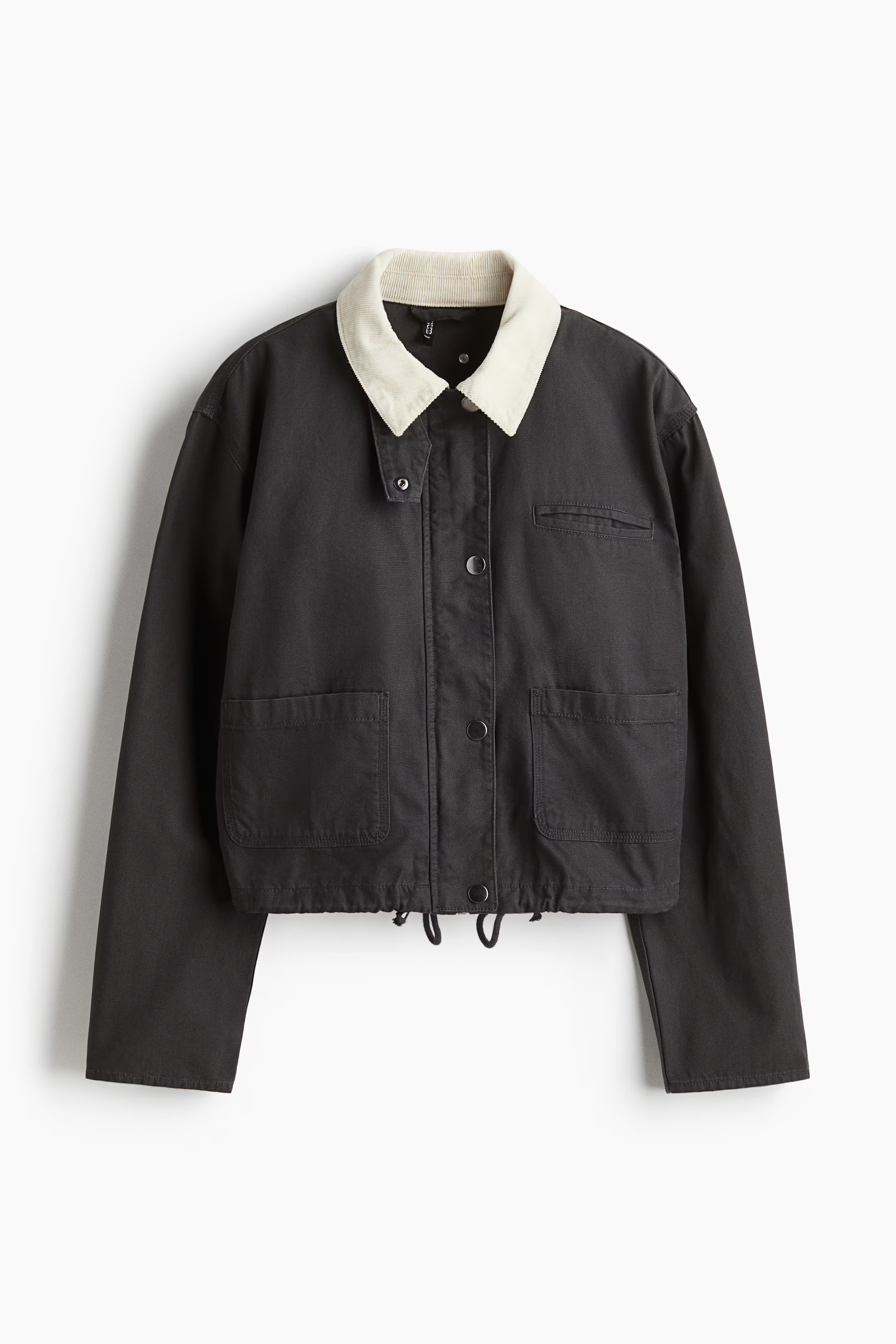 Corduroy-Collar Canvas Jacket | H&M (US + CA)
