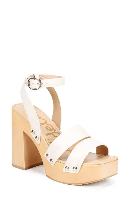Sam Edelman Rosalind Platform Block Heel Sandal in Modern Ivory at Nordstrom, Size 9 | Nordstrom