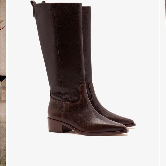 Larroude Dark Brown Heeled Boots | Poshmark