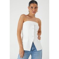 Womens Tailored Bandeau Top - White - 10 | boohoo (US & Canada)