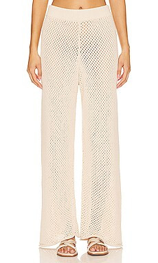 onia Crochet Wide Leg Pant in Sandshell from Revolve.com | Revolve Clothing (Global)