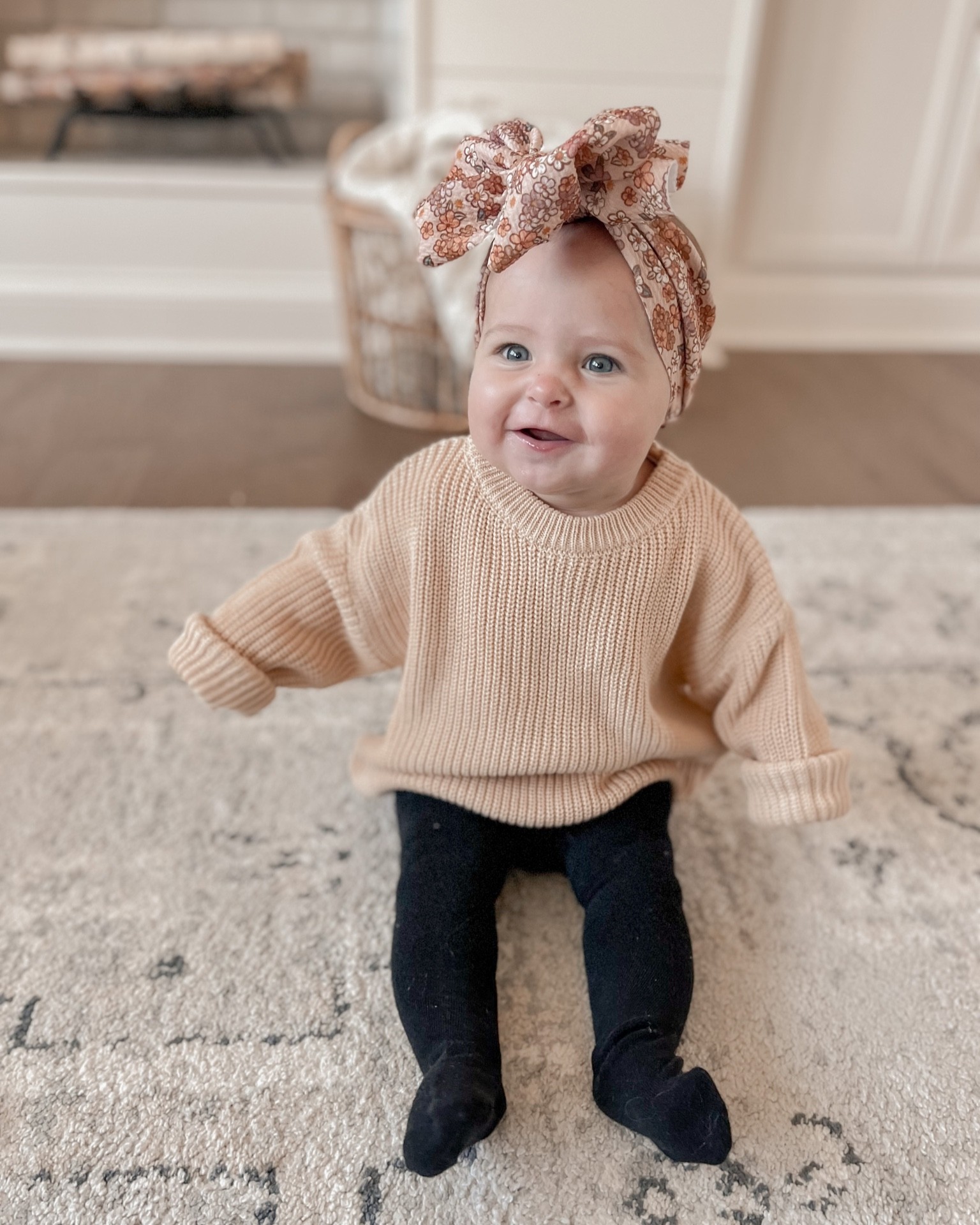 Baby girl fall fashion from Amazon!Cute outfit with tights, chunky knit sweater and headwrap bow!

#LTKbaby #LTKSeasonal #LTKkids
