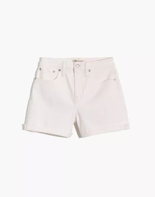 Curvy High-Rise Denim Shorts in Tile White | Madewell