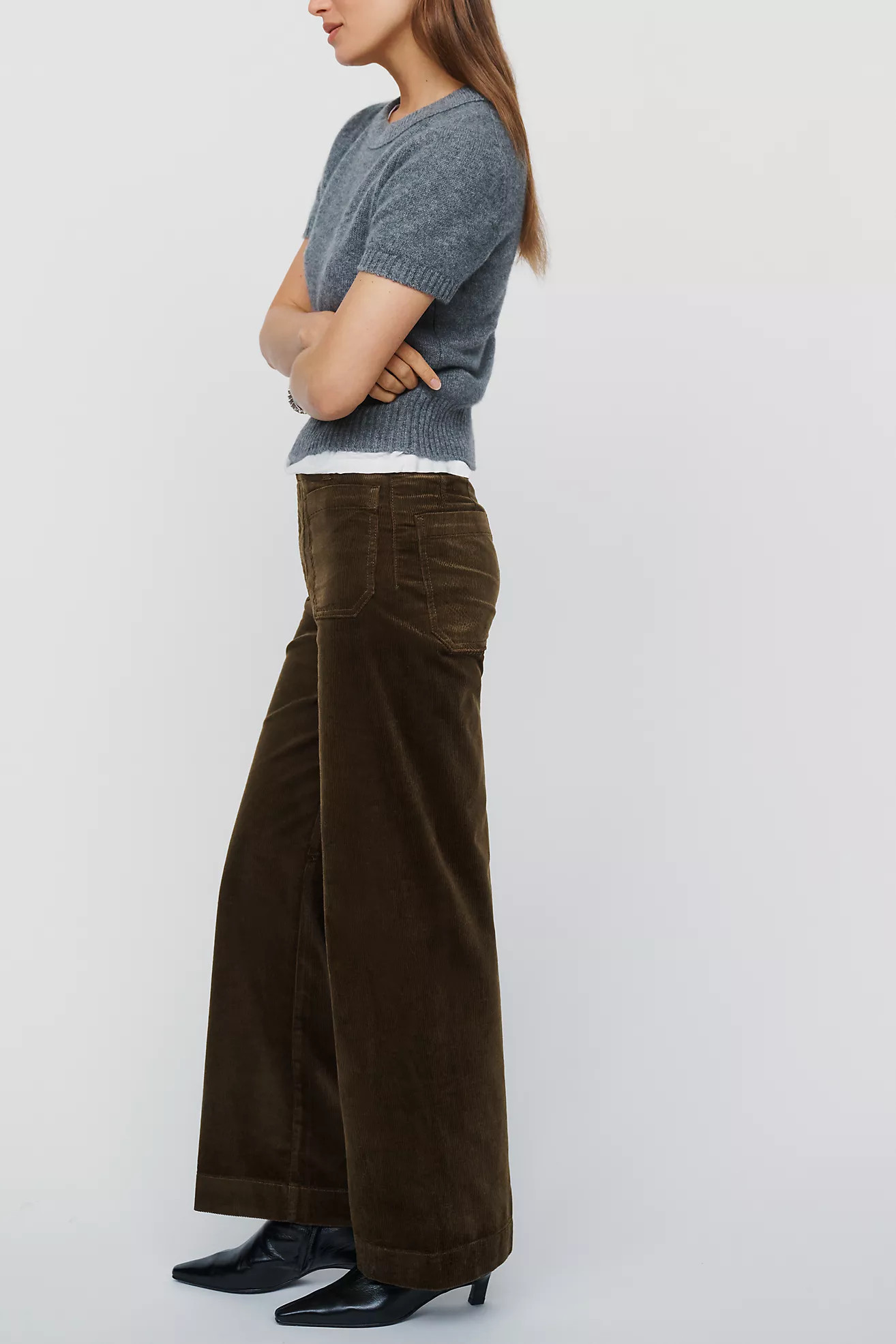 Colette Corduroy High-Rise Wide-Leg Full-Length Pants | Anthropologie (US)