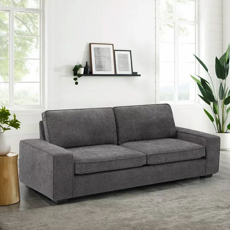 INGALIK 88.58" Modern Loveseat Sofa for Living Room, Chenille Sofa and Couch with Square Armrests... | Walmart (US)