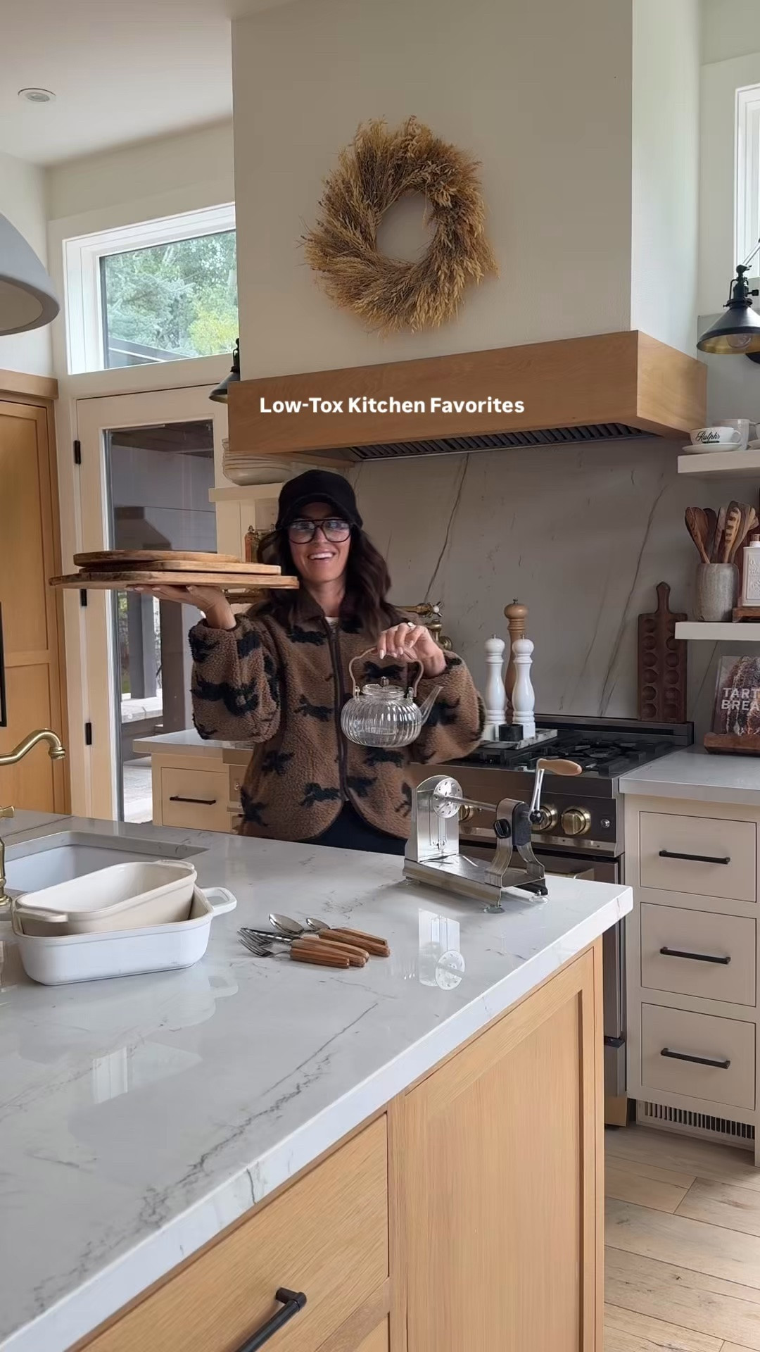 Low-tox kitchen favorites👩🏻‍🍳 
+ wood cutting boards
+ glass tea pot $17!
+ stainless steel & olive wood flatware
+ ceramic baking dishes
+ stainless steel spiralizer 

Comment “KITCHEN” and I’ll send you the details🍽️

#LTKHome #LTKfoodie