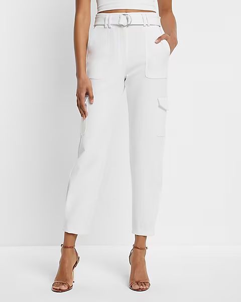 Super High Waisted Belted Cargo Pant | Express